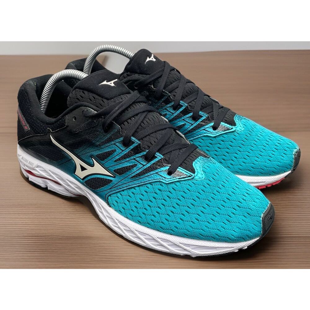 Mizuno Wave Shadow Aqua Black Walk Run Race Shoes Womens 10.5 Fast Shipping